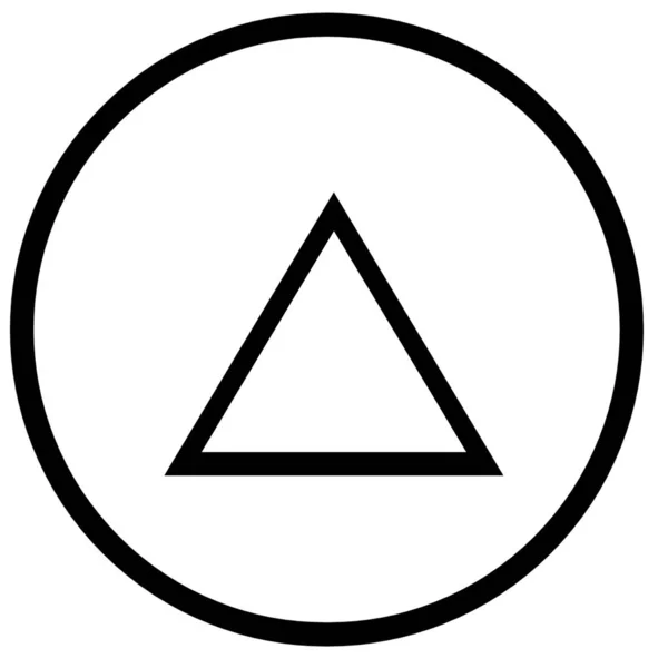 Трикутник Стрілка Вгору Піктограмою Кола — стокове фото