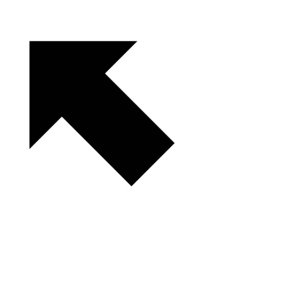 黑色对角线箭头图标和符号 — 图库照片