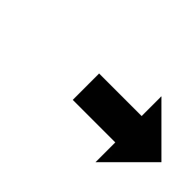 Frecce Diagonali Nere Simboli Simboli — Foto Stock