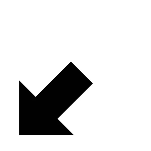 Diagonalpfeil Links Unten Symbol — Stockfoto