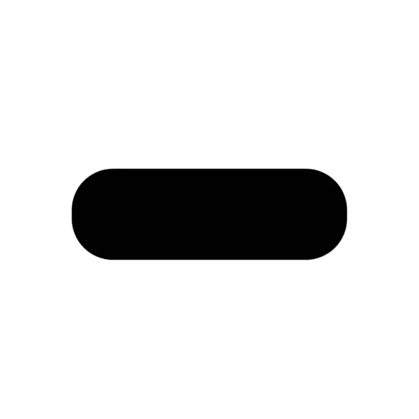 黒丸みを帯びた長方形のアイコン — ストック写真