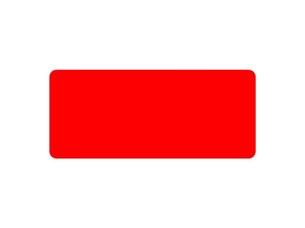 Rood Rechthoekig Pictogram — Stockfoto