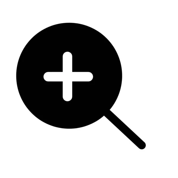 黑色缩放加上图标符号和符号 — 图库照片