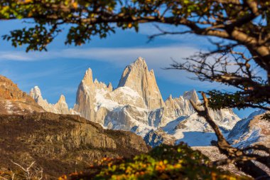 A view of the Fitz Roy mountain outside the small town of El Chalten in the Patagonia region of Argentina.