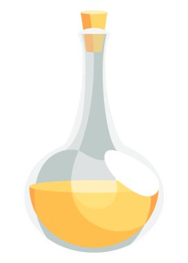 Spa masajı ya da güzellik salonu ikonu. Masaj yağı. Spa tedavisi ya da doğal tedavi konsepti. Vücut bakımı için doğal kozmetik ya da banyo malzemeleri.