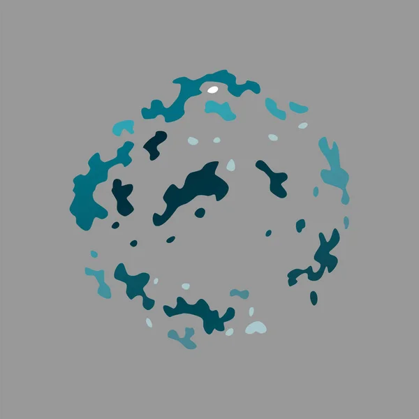 Tvål Bubbla Animation Element Kula Kemisk Eller Vatten Sfärisk Figur — Stock vektor