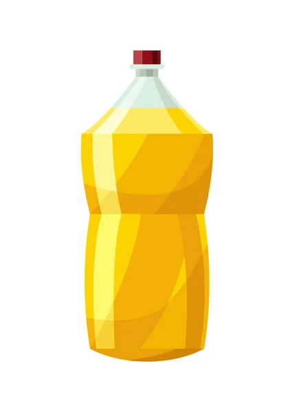 植物油瓶 可与维生素油烹饪 从种子中提取原始的有机健康液体产品 带有向日葵产品的孤立漫画图标 — 图库矢量图片