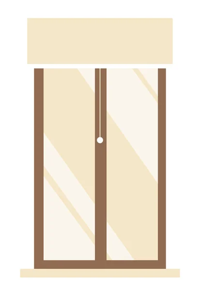 Детективний Елемент Інтер Єру Офісу Вікно Яке Закривається Роликовим Затвором — стоковий вектор