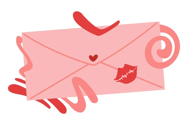 Envelope Postal Carta Papel Papelaria Artesanal Cartão Isolado Artesanal Correio — Vetor de Stock