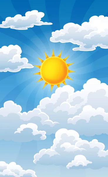Gün Güneş Hava Durumu Uygulaması Ekranı Mobil Arayüz Tasarımı Hava — Stok Vektör