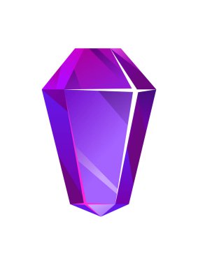 Mücevher mücevheri. Değerli taş ya da mücevher. Vektör kristal ikonu. İzole edilmiş zarif mücevher taşı..