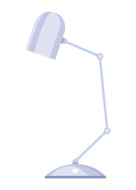 Beyaz arka planda izole edilmiş klasik masa lambası. İç tasarımın için dekoratif bir lamba parçası. Düz vektör.