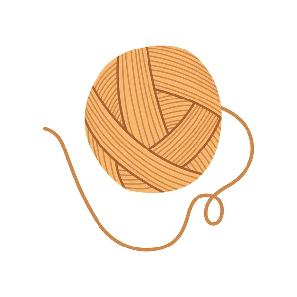 Инструмент Вязаной Одежды Мяч Пряжи Вязания Знак Символ Ремесленного Оборудования — стоковый вектор