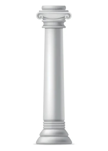 Antique Column Realistic Icon Classic Stone Pillar Roman Greece Architecture — Stockvektor