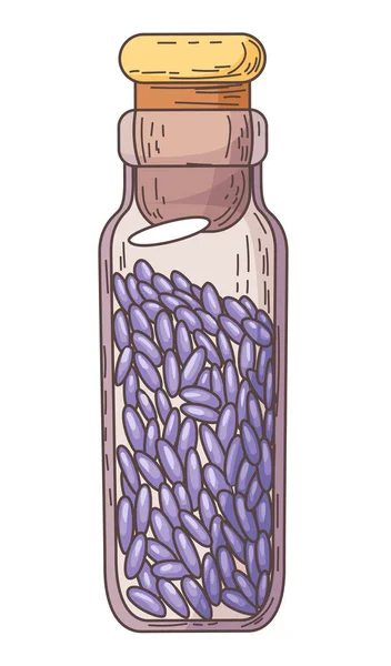 Lavendelproduct Herkomstsouvenir Natuurlijke Cosmetica Van Lavendelbloemen Vintage Aromatherapie Spa Huidverzorgingsproduct — Stockvector