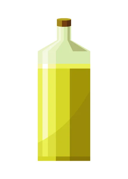 植物油ボトル 調理用のビタミン油でできます 種子からのバージン有機健康的な液体製品 ひまわり製品と隔離された漫画のアイコン — ストックベクタ