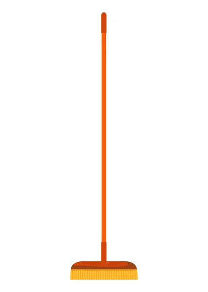 Значок Швабры Иллюстрация Предметов Гигиены Бытовой Швабры Метлы Уборки Белом — стоковый вектор
