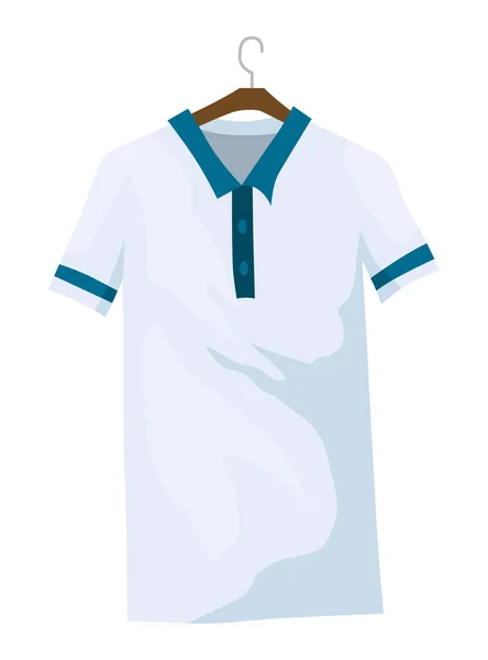 ワードローブルームのためのTシャツの服要素 アクセサリーの危険性 ブティックインテリアデザインコンセプト 平面図ベクトル図 — ストックベクタ