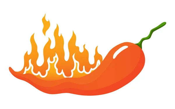 辣的水平 辣椒热图标与火焰和色彩评级的额外热 红辣椒酱或零食 — 图库矢量图片