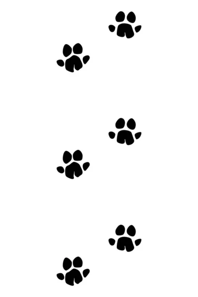 Ζώα Ακολουθούν Ίχνη Ιπποπόταμος Ιπποπόταμος Μαύρο Πόδι Πόδια Περπάτημα Σιλουέτα — Διανυσματικό Αρχείο