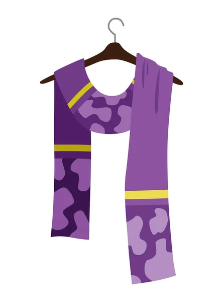 Écharpe Élément Vêtements Pour Garde Robe Cintre Pour Accessoires Boutique — Image vectorielle