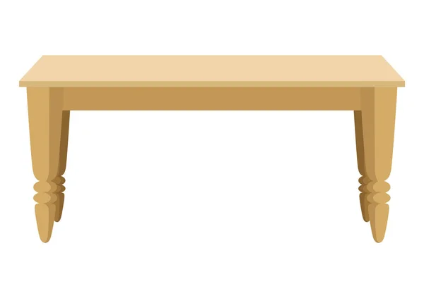 Пустой Деревянный Стол Рабочий Стол Clean Small Element Home Interior — стоковый вектор