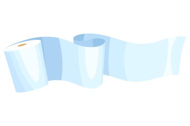 Kağıt havlu ikonu seti. Hijyen, tuvalet malzemeleri, pankart tasarımı için hijyenik konsept, iniş sayfası. Hijyenik kullan-at tuvalet kağıdı..