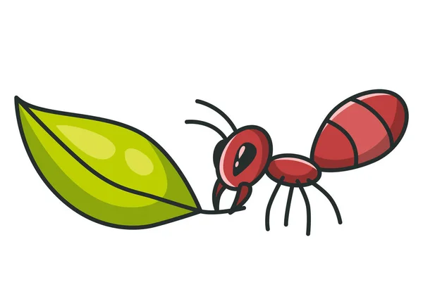 Formigas Insecto Floresta Família Animais Selvagens Desenhos Animados Trabalhando Formiga — Vetor de Stock