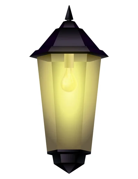 Garden Lamp Classic Street Lamp Outdoor Lighting City Vintage Urban — Stock vektor