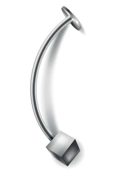 Piercing Schmuck Ikone Karosserie Metallisches Zubehör Schönheitsdekoration Ohrring Modernes Formdesign — Stockvektor