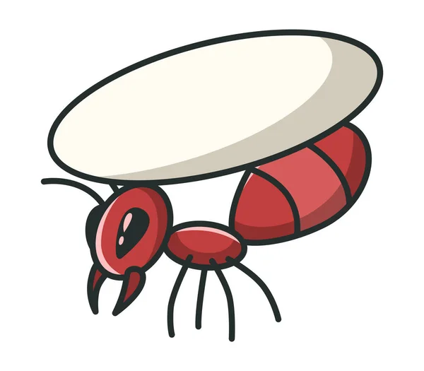 Mrówki Leśny Insekt Rodzina Dzikich Zwierząt Kreskówka Pracująca Mrówka Niosąca — Wektor stockowy