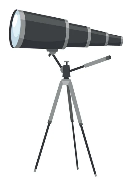 Icono Instrumento Óptico Para Ver Objetos Distantes Telescopio Trípode Dispositivo — Vector de stock