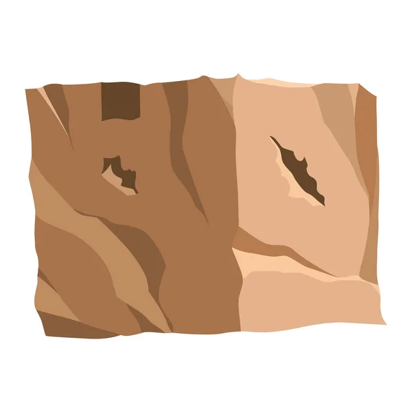 Damaged Cardboard Box Crumpled Brown Bag Storage Retail Logistics Delivery — Stockvektor