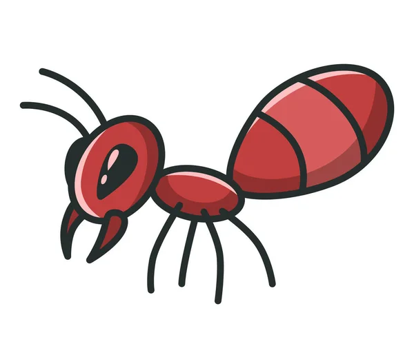 Mrówki Leśny Insekt Rodzina Dzikich Zwierząt Mrówka Kreskówki Ilustracja Wektora — Wektor stockowy