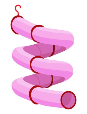 Hamster habitat aksesuarı. Tünel. Sevimli şişman hayvan için doğal yaşam alanı. Beyaz arkaplanda izole.