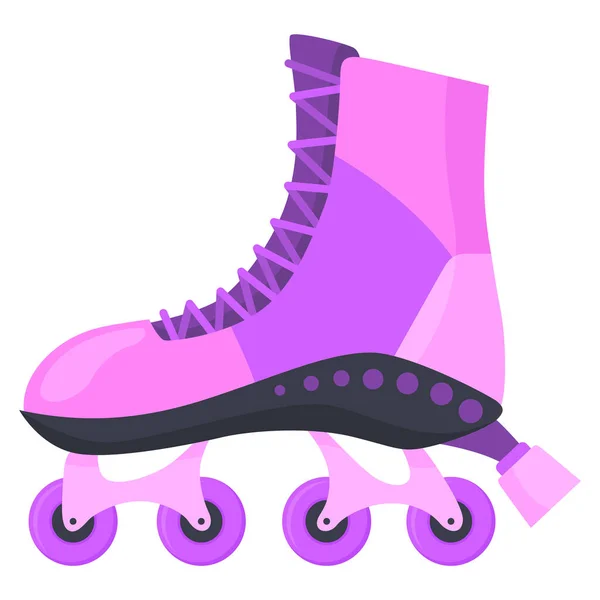 롤러스케이트 스케이트 바퀴의 아이들의 운동화 인라인은 아이콘을 스케이트한다 스포츠 — 스톡 벡터