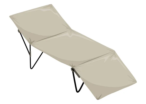 Camping Bed Folding Tourist Sleep Equipment Outdoor Travel Furniture Rest — Stok Vektör