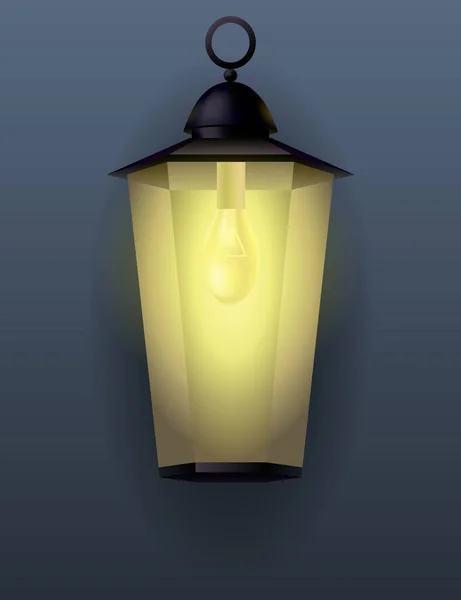 ガーデンランプ 古典的な街灯だ 都市の屋外照明 ヴィンテージの都市デザイン 屋外ウォールガーデンライトランプスタイル 街路灯だ 旧型金属電気ランプ — ストックベクタ