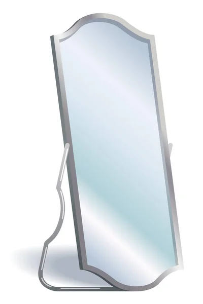 Зеркальная Икона Металлической Рамой Прихожая Элемент Интерьера Спальни Полностью Оборудованная — стоковый вектор