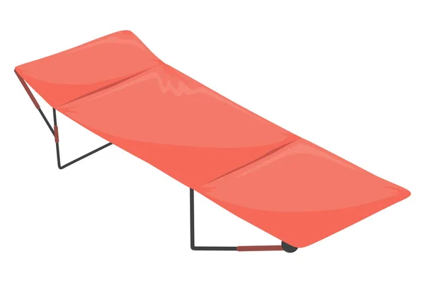 Camping Bed Folding Tourist Sleep Equipment Outdoor Travel Furniture Rest — Stockvektor