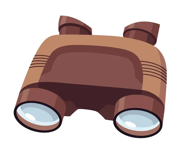 Optical Instrument Icon Viewing Distant Objects Binoculars Glass Lenses Devices — 스톡 벡터