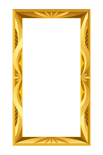 Gold Mirror Decorative Vintage Wall Mirror Old Fashion Decor Mirrored — Stockvektor