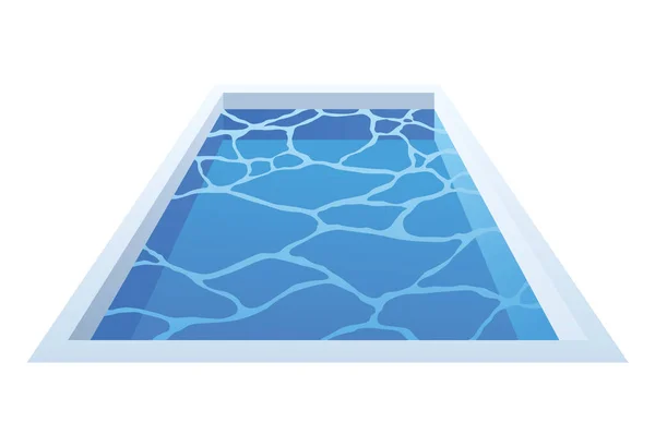 Bazén Ikona Izometrického Domácího Bazénu Webový Design Izolovaný Bílém Pozadí — Stockový vektor