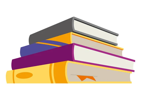 Vektorkönyv Ikon Tanulási Vagy Oktatási Koncepció Könyvek Vagy Jegyzetfüzetek Eltérő — Stock Vector