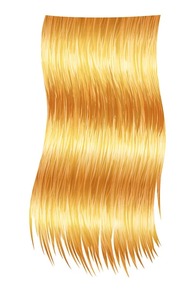 Lesklé Blonďaté Vlasy Účes Péče Vlasy Kosmetický Salon Realistické Kadeře — Stockový vektor