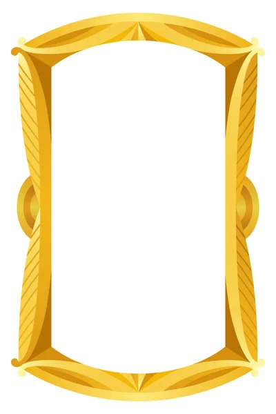 Χρυσός Καθρέφτης Διακοσμητικός Vintage Καθρέφτης Τοίχου Παλιά Διακόσμηση Μόδας Καθρεφτίζεται — Διανυσματικό Αρχείο