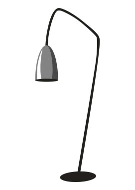 Modern iç dekoratif element, yer lambası. Oturma odası ya da ofis için dekorasyon. Dolap aksesuarı.