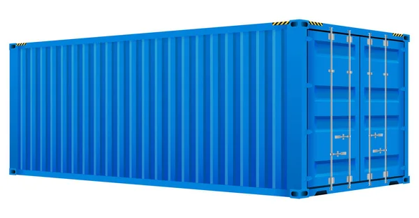 Logistieke Vrachtcontainer Scheepvaart Transport Levering Concept Realistische Sjabloon Geïsoleerd Witte — Stockvector