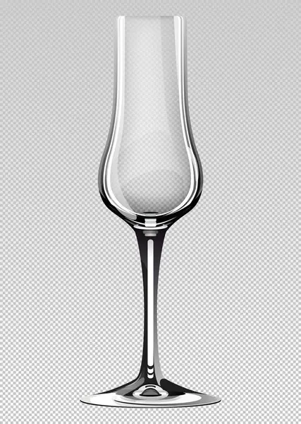 Алкогольное Стекло Прозрачный Пустой Реалистичный Макет Различных Напитков Векторная Иллюстрация — стоковый вектор