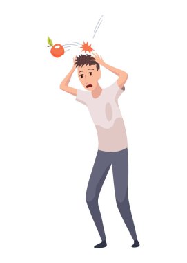 Ev içi yaralanma. Ev sorununun izole ikonu. Olası tehlikeli durumlar için uyarıyorlar. Sivil travma geçiren insanlar. Kazanın vektör illüstrasyonu.